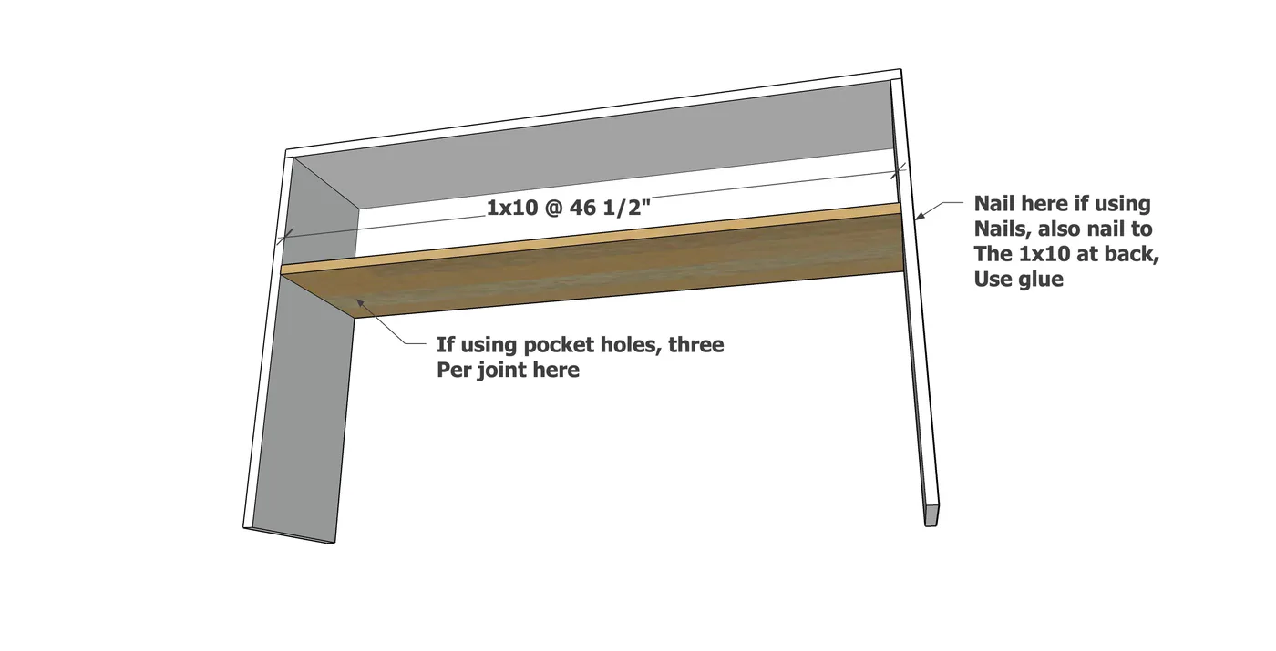 Simple Rustic Modern Console Table, step 3