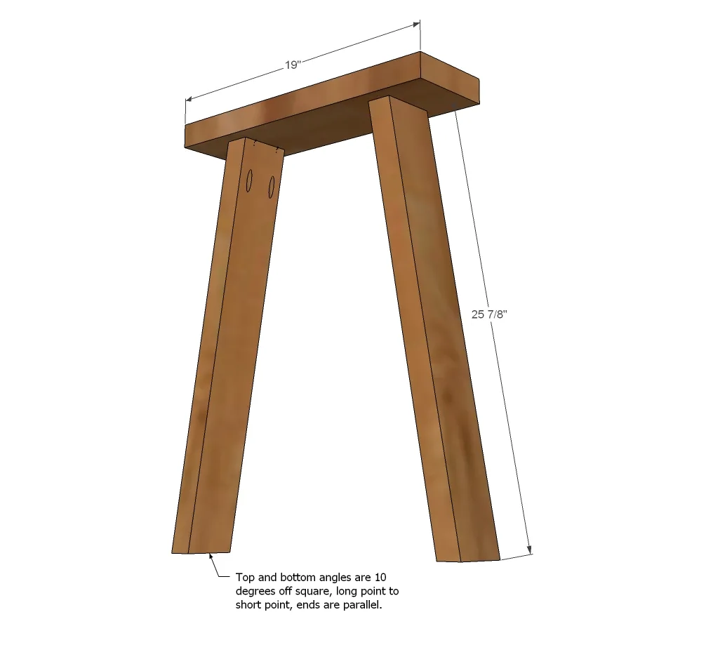 Simple Small Trestle Desk, step 1
