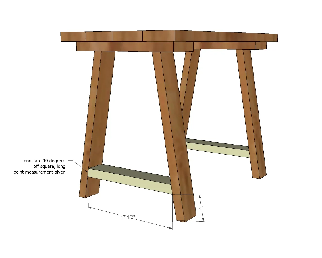 Simple Small Trestle Desk, step 3