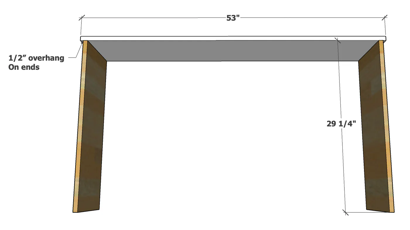Simple Vanity with Shelves and Light Up Mirror, step 1