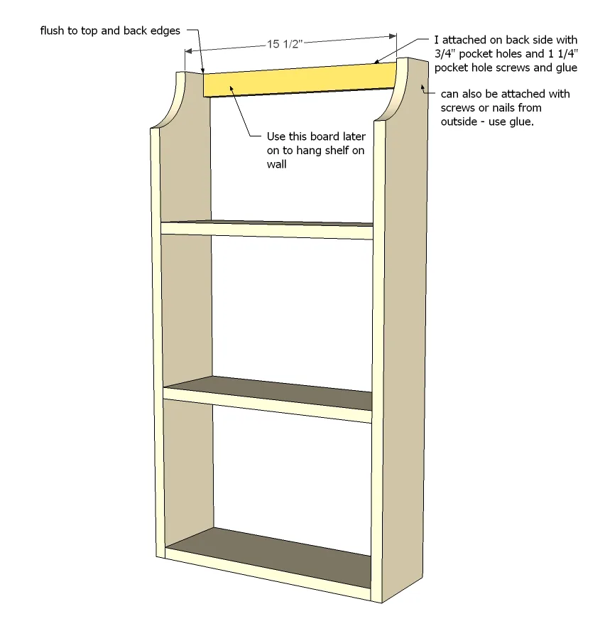 Simple Wall Shelf for Books or Magazines, step 2