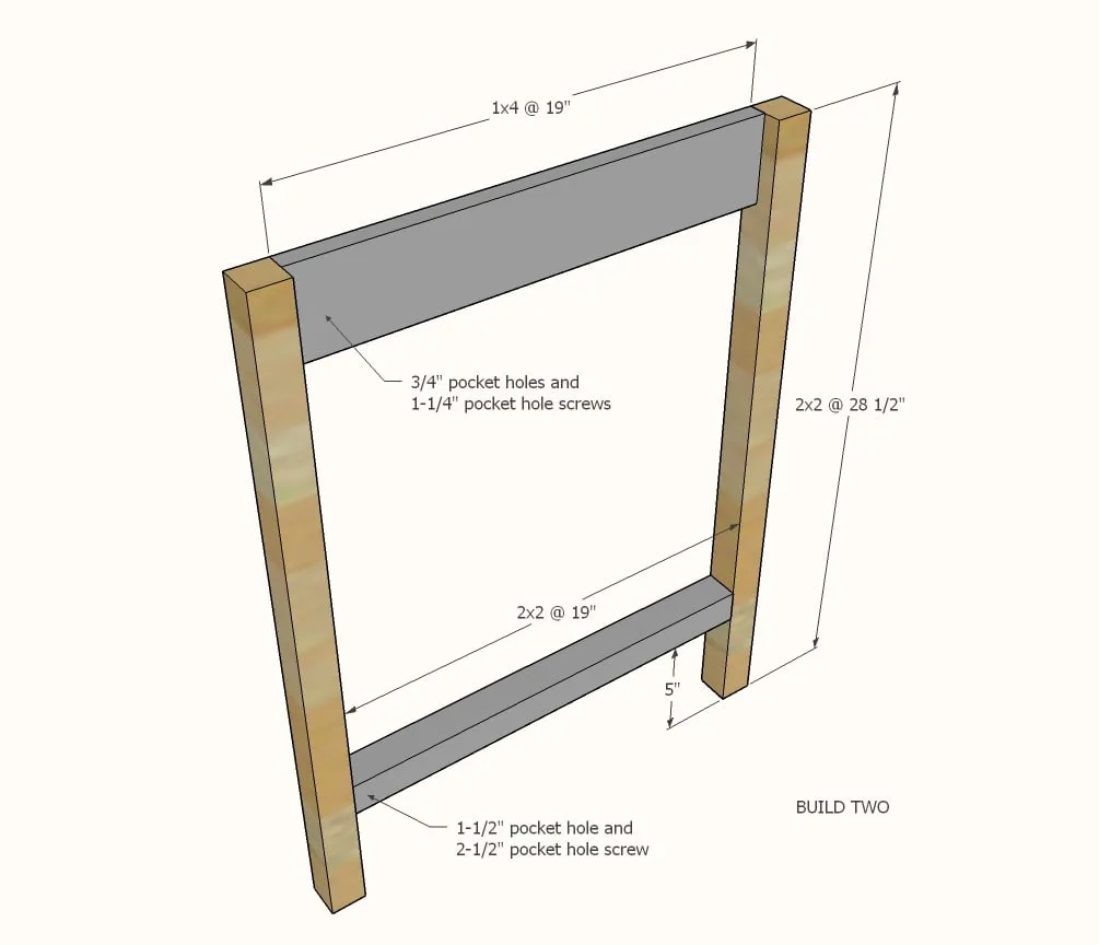 Simple Writing Desk with Drawer, step 1
