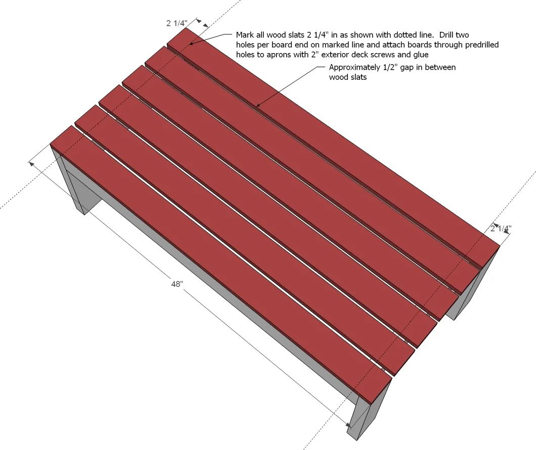 Simplest Adirondack Outdoor Coffee Table, step 3