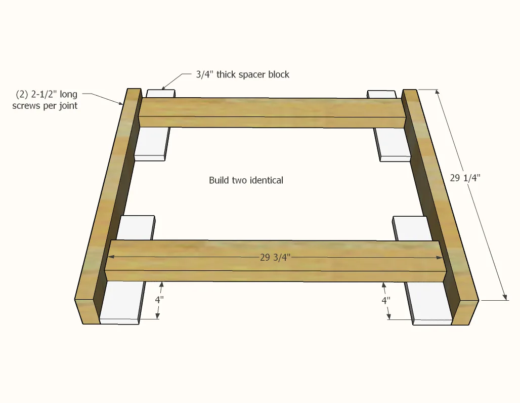Simplest Farm Table, step 1