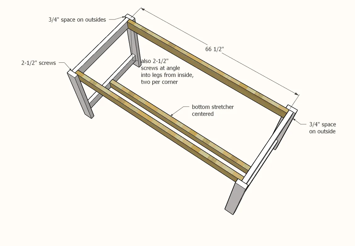 Simplest Farm Table, step 2