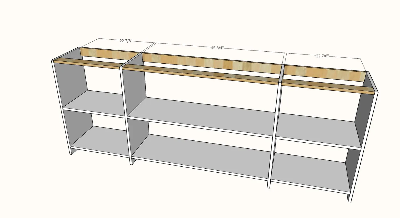 Simplified 8' Barn Door Console, step 2
