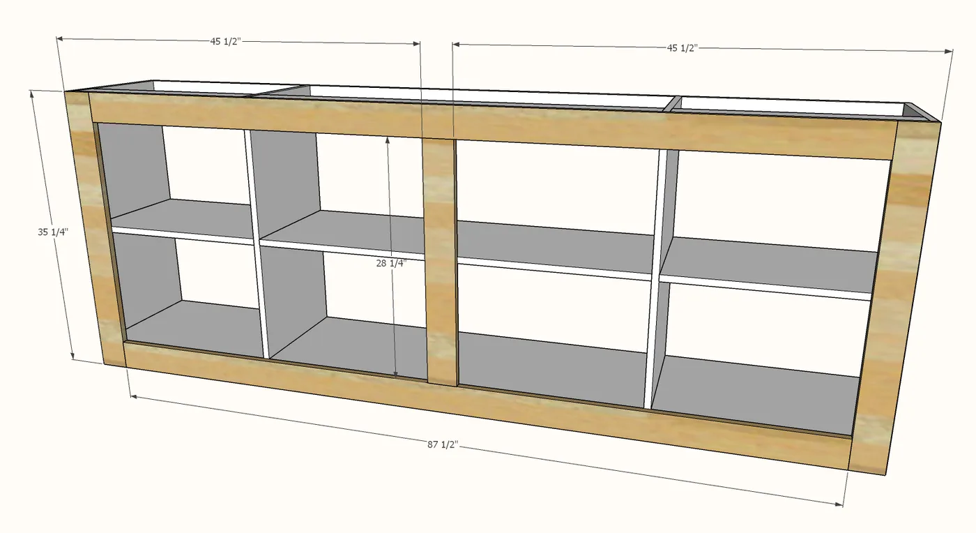 Simplified 8' Barn Door Console, step 3