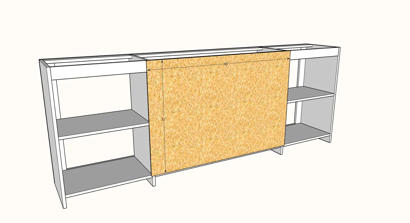 Simplified 8' Barn Door Console, step 4