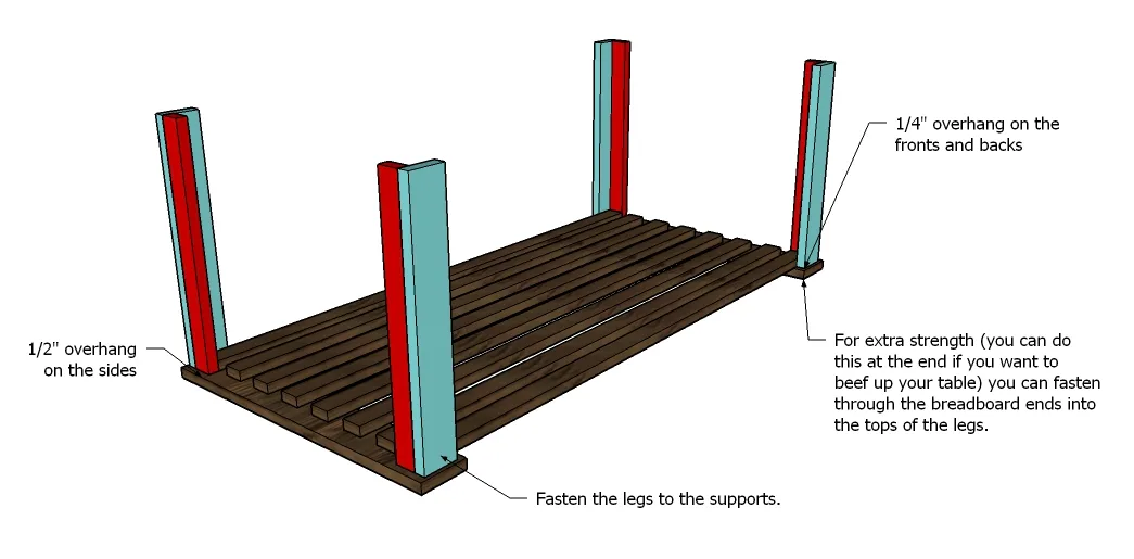 Slatted Outdoor Coffee Table, step 3