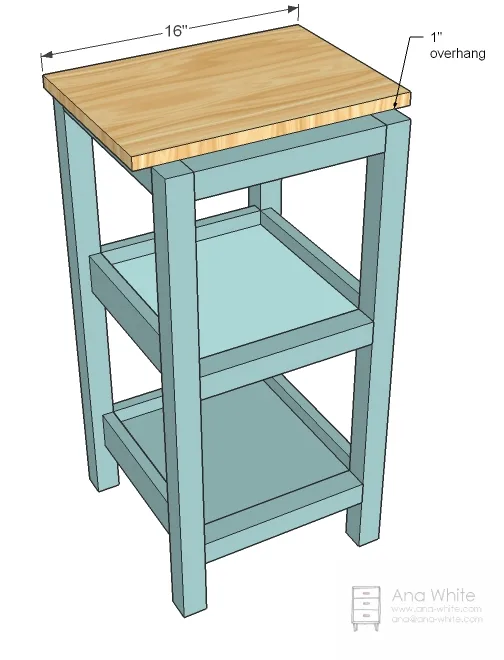 Small Bath Storage Tower Built with 2x2s and 1x Boards, step 6