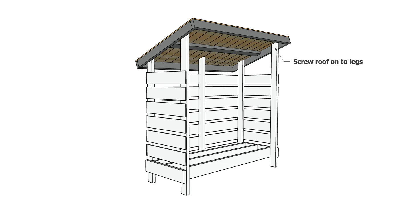 Small Firewood Shed, step 6