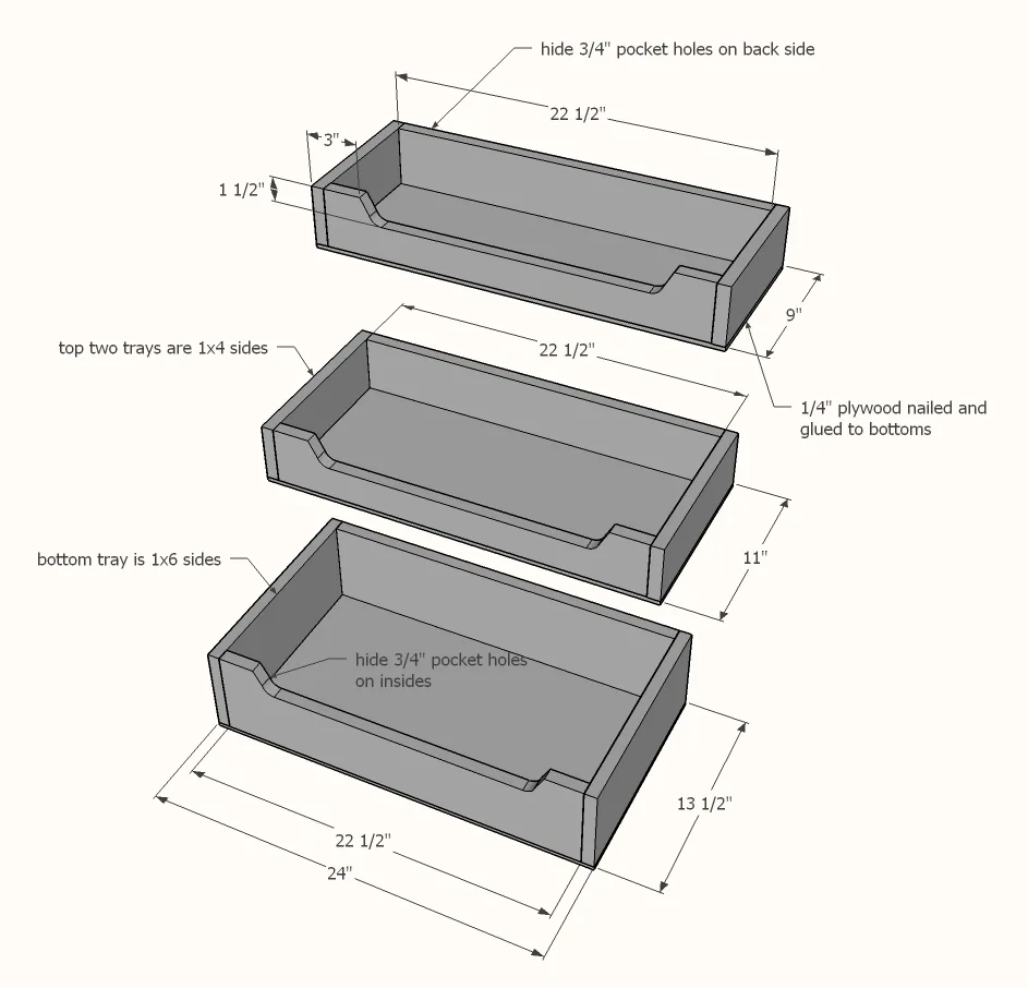 Small Ladder Bookshelf, step 1