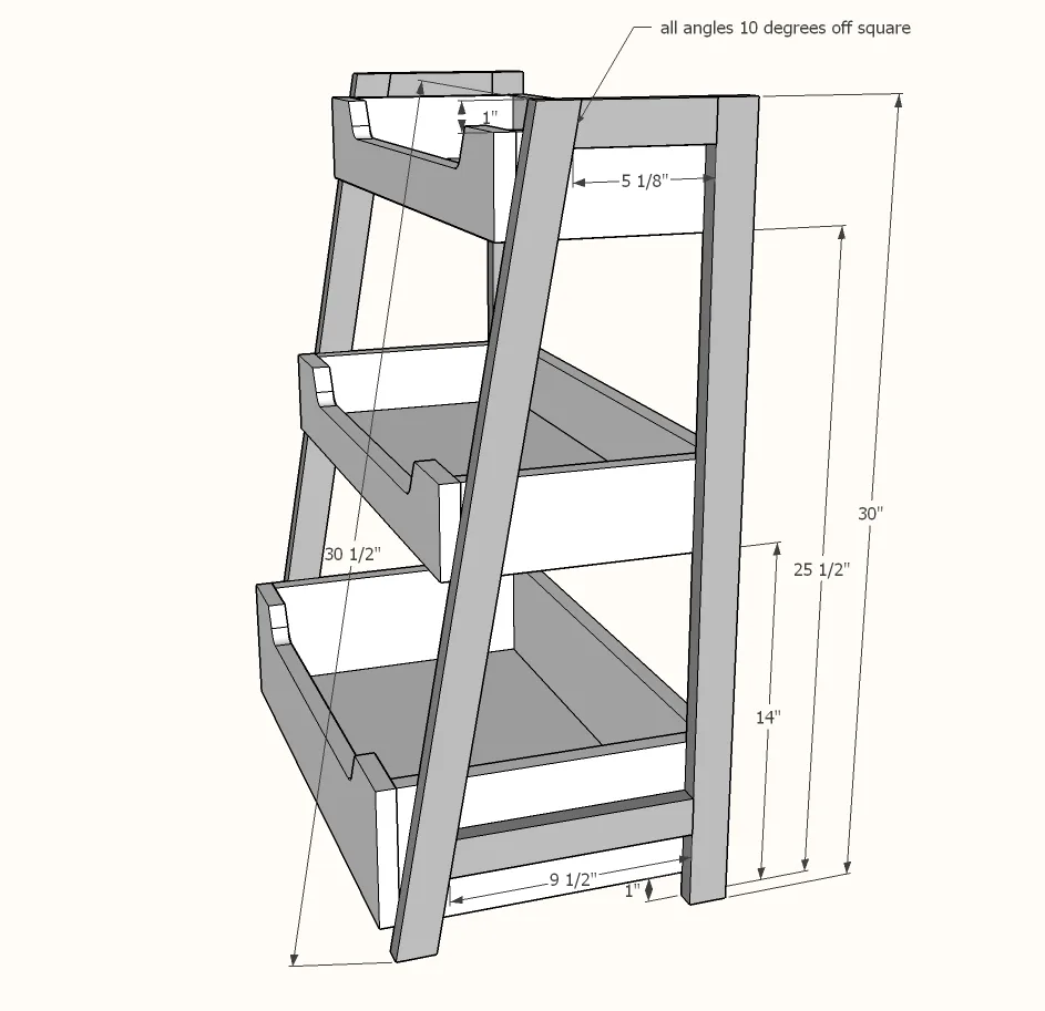 Small Ladder Bookshelf, step 2