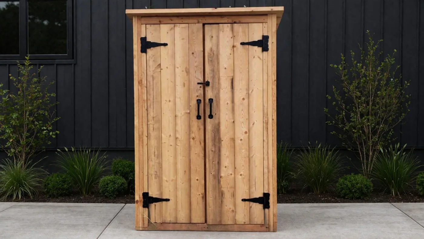 Small Outdoor Shed or Closet Converted into Smokehouse