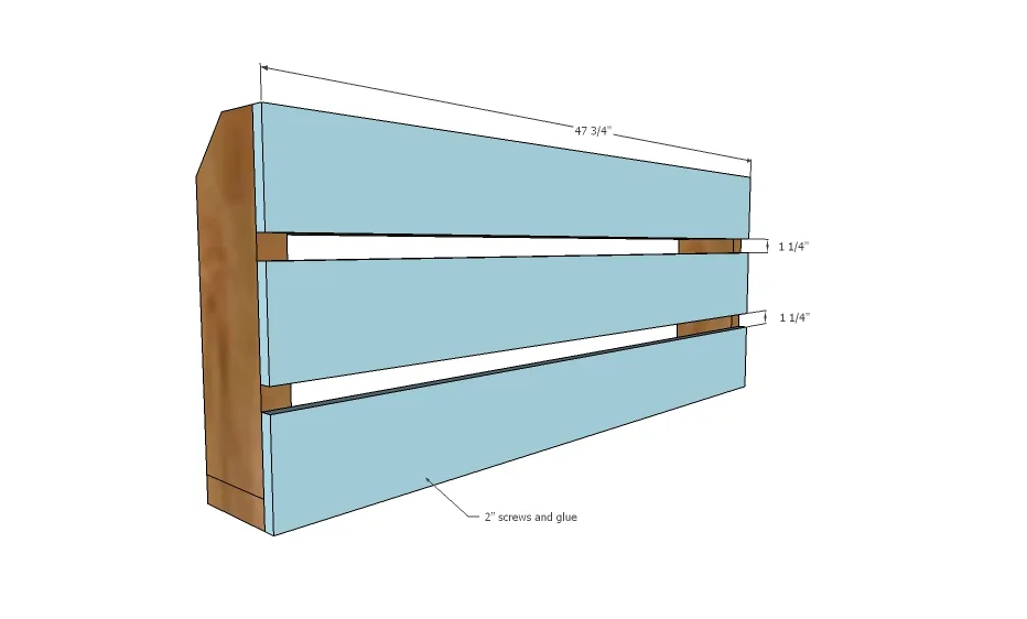 Small Pallet Inspired Coat Rack with Shelves, step 2