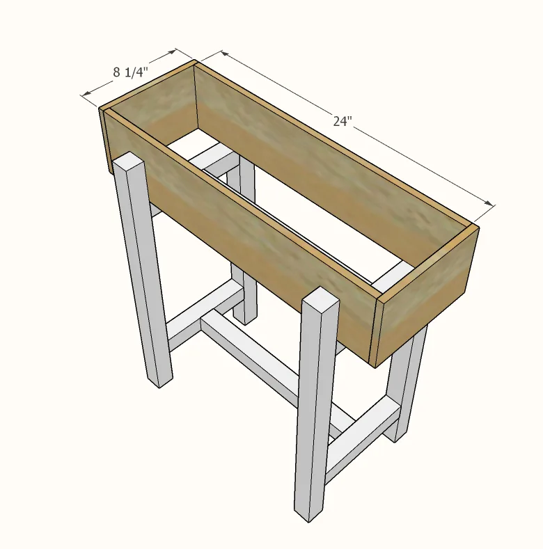 Small Raised Planter Stands, step 3