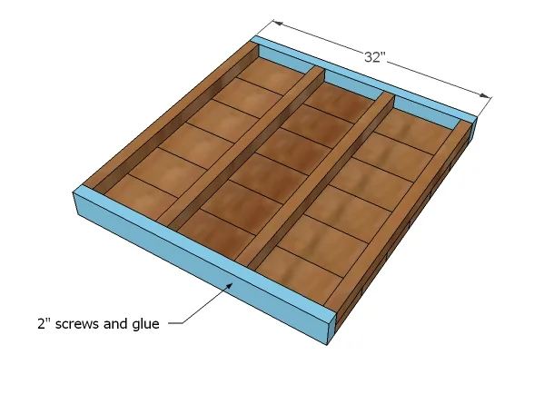 Small Square Modern Farmhouse Table, step 2