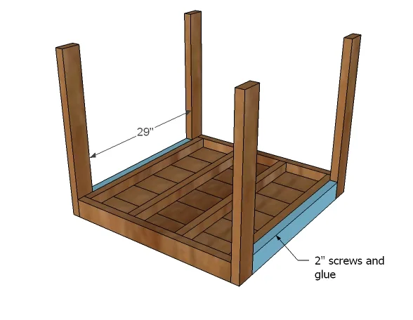 Small Square Modern Farmhouse Table, step 4