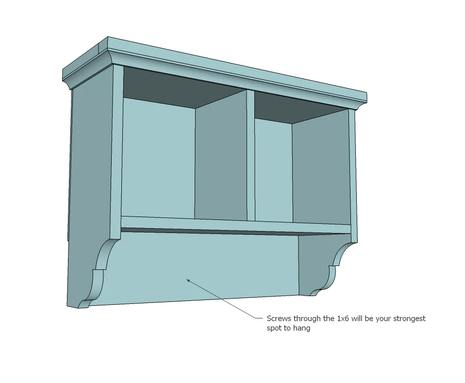 Small Wall Shelf with Hooks, step 9