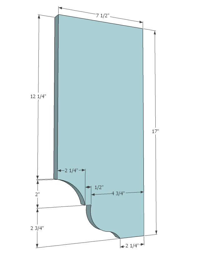 Small Wall Shelf with Hooks, step 1