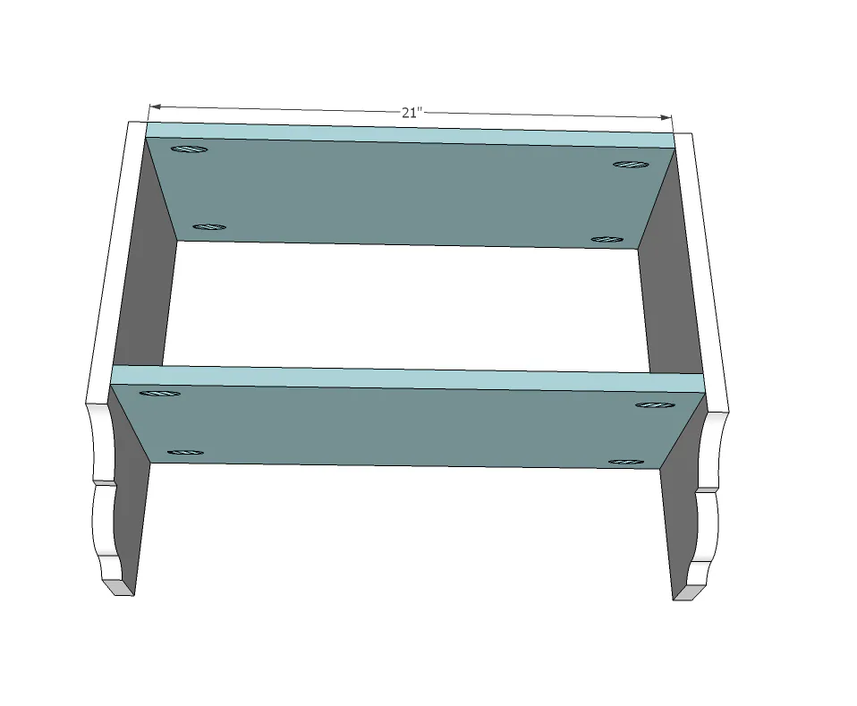 Small Wall Shelf with Hooks, step 2