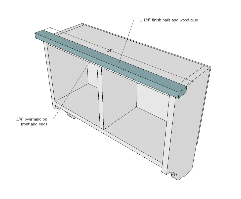 Small Wall Shelf with Hooks, step 6