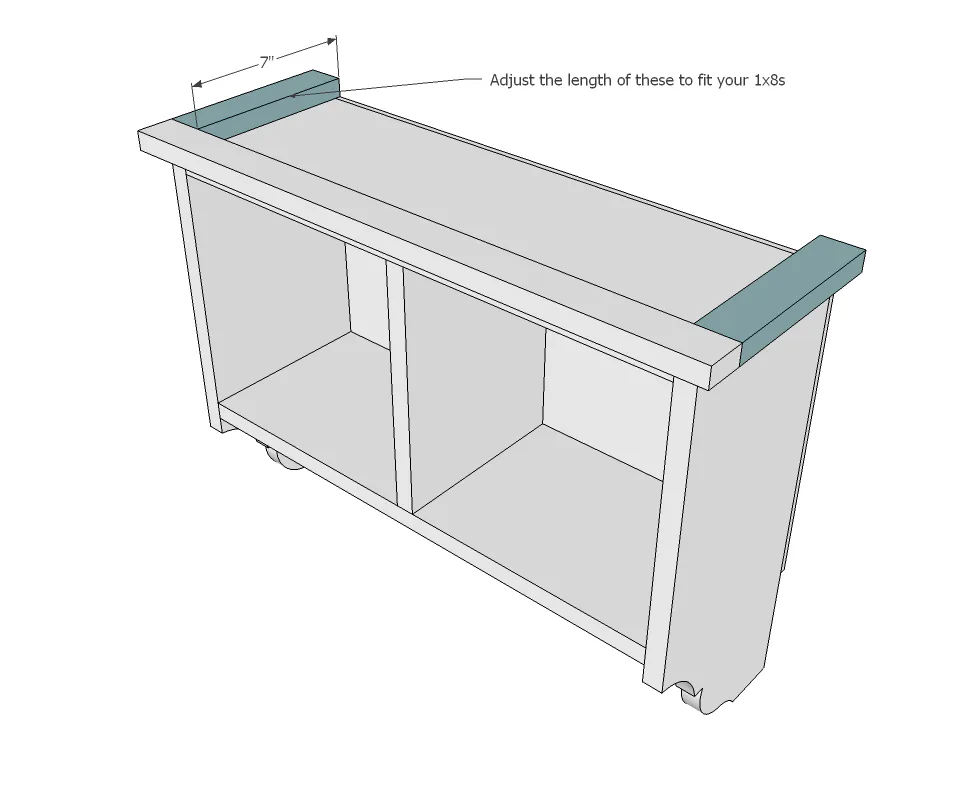 Small Wall Shelf with Hooks, step 7