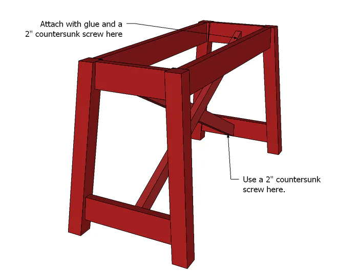 Splayed Leg X Bench, step 5
