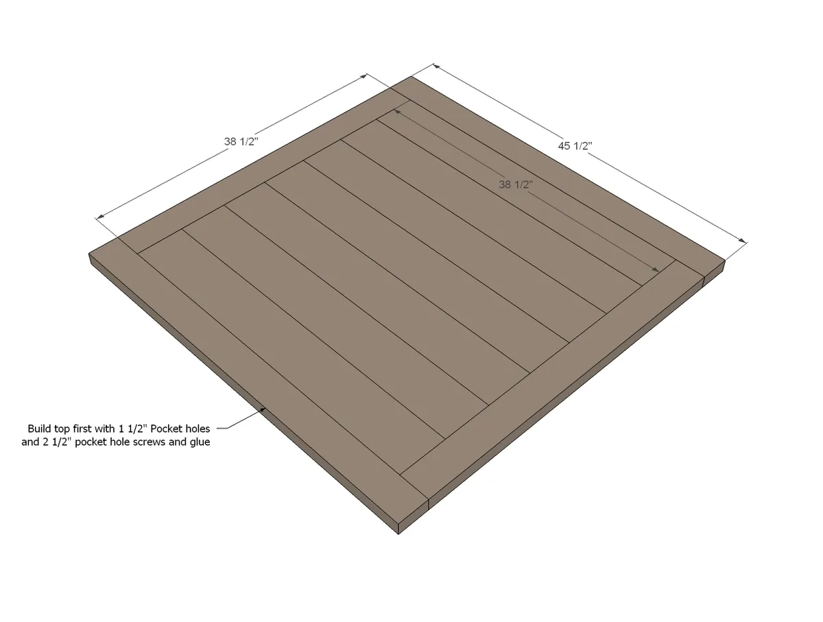 Square Farmhouse Pedestal Table, step 13