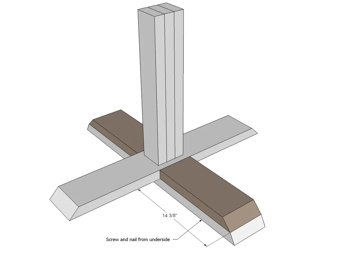 Square Farmhouse Pedestal Table, step 4