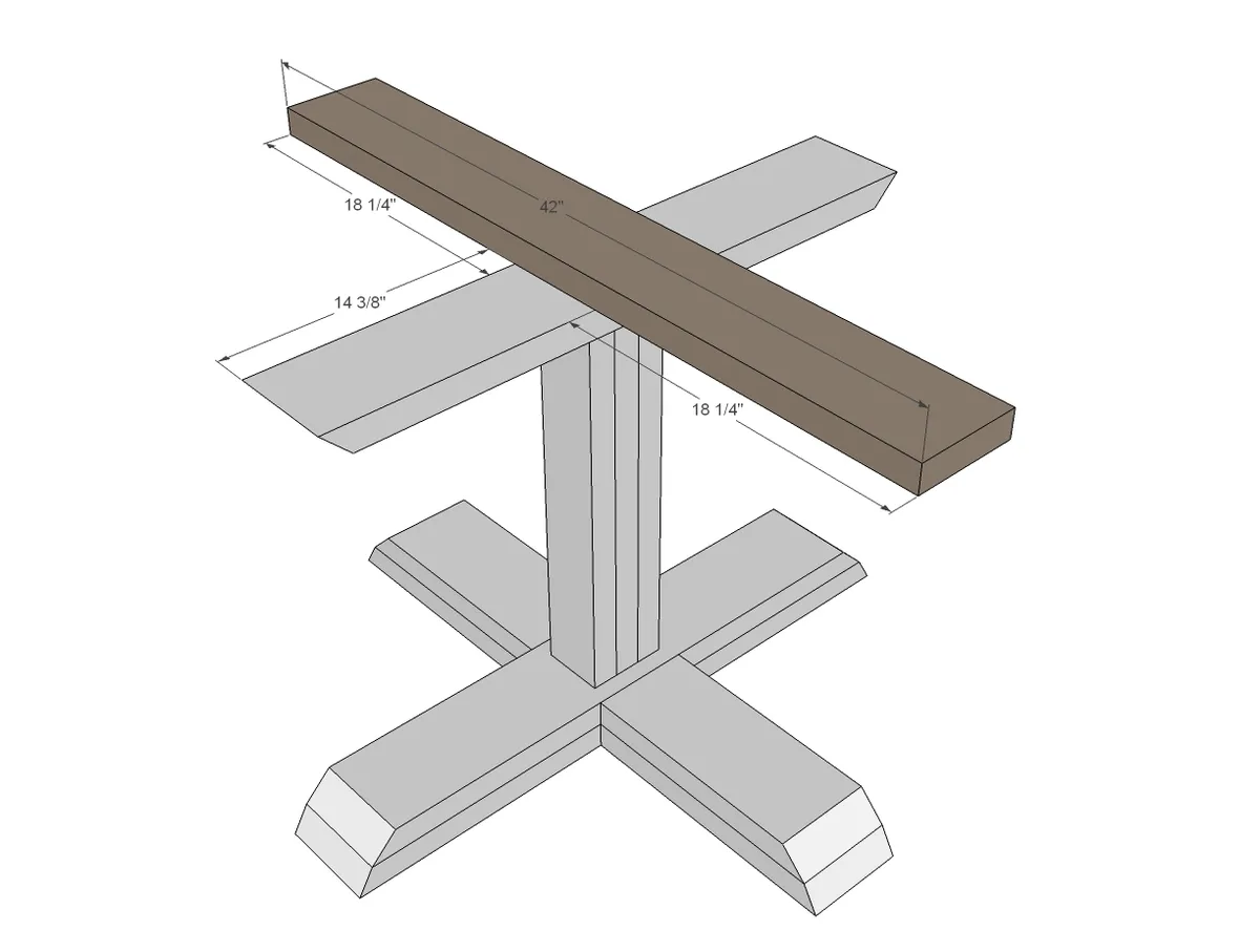 Square Farmhouse Pedestal Table, step 7