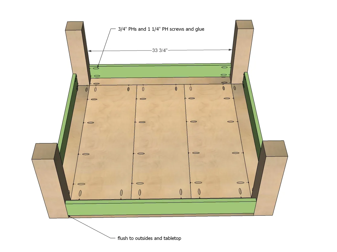 Square Parsons Coffee Table, step 4