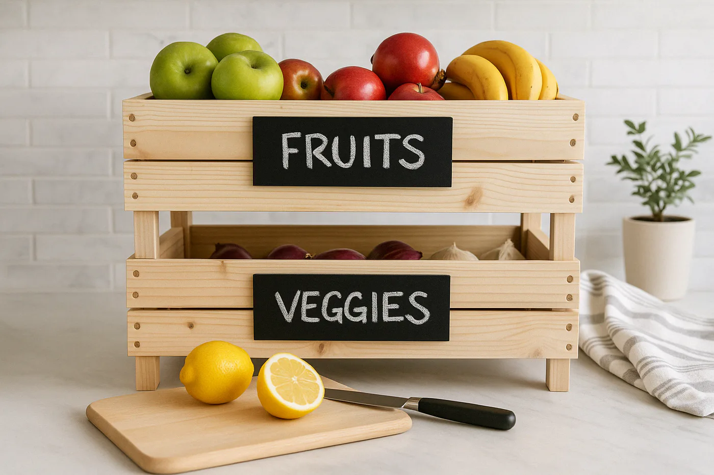Stackable Fruit & Vegetable Storage Crates