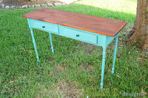 Stair Leg Flip Top Console Table