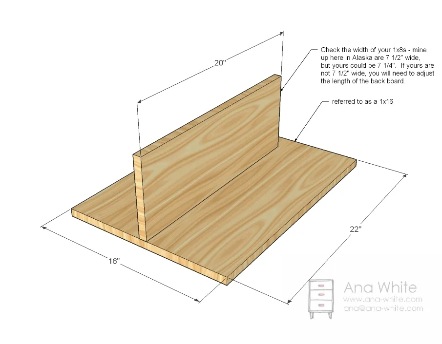 Step Up Side Table, step 1