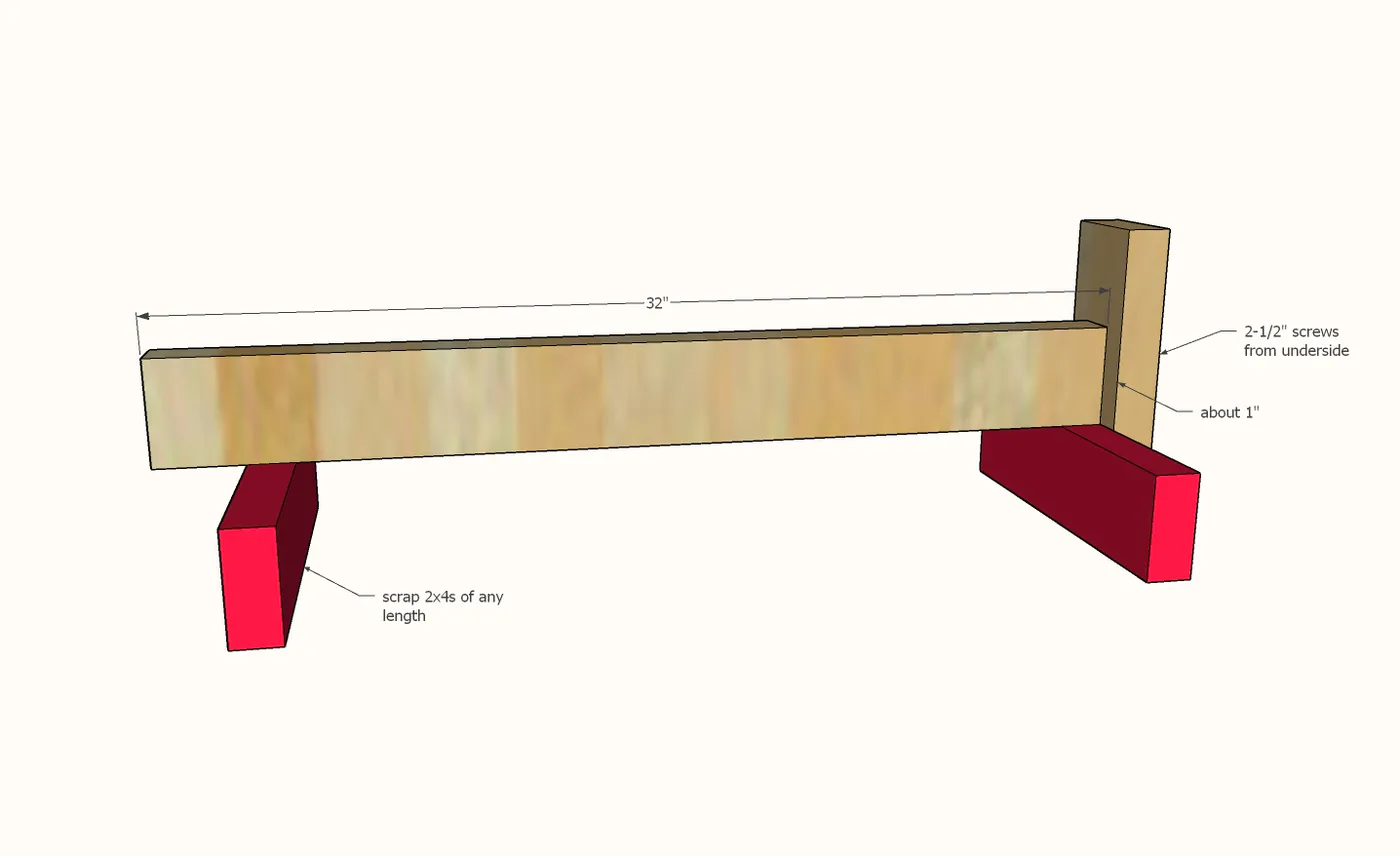 Stocking Stand, step 1
