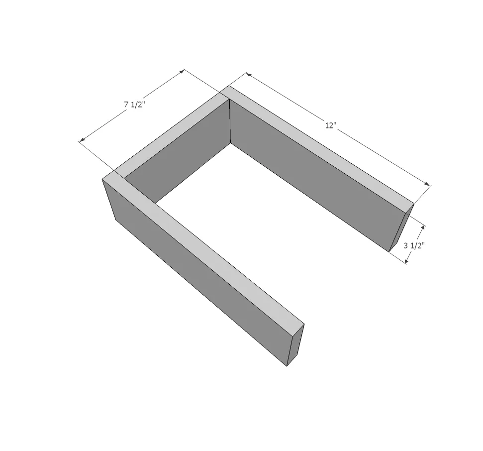 Tabletop Play Kitchen, step 1