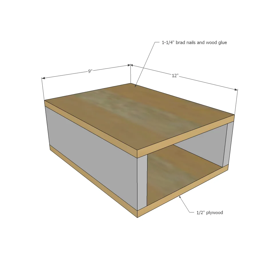 Tabletop Play Kitchen, step 2