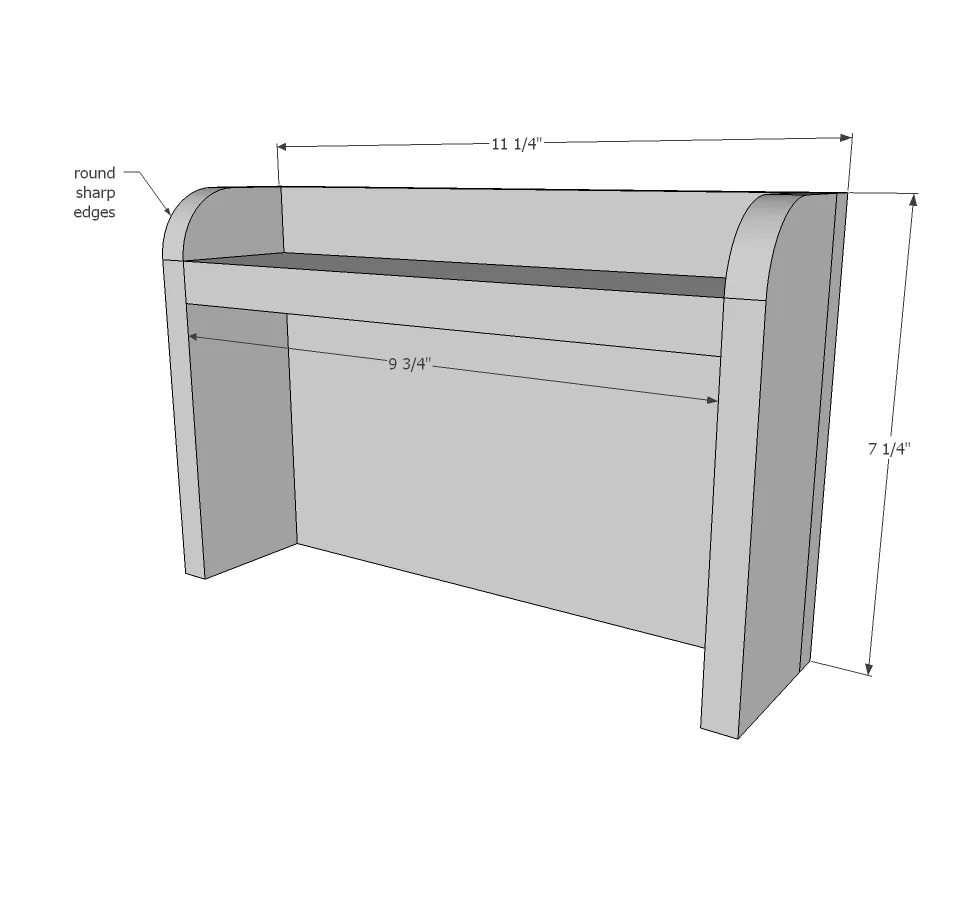 Tabletop Play Kitchen, step 3