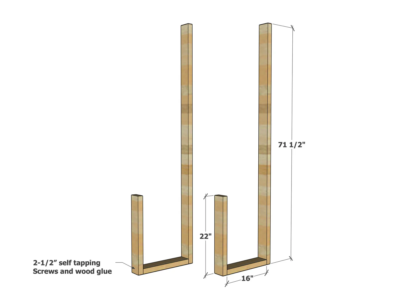 Tall Back Wooden Planter Box, step 1