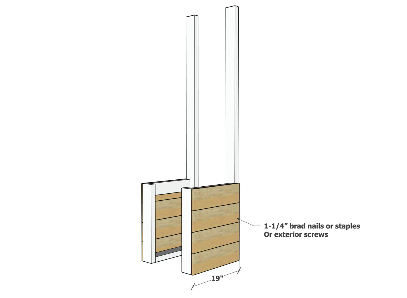 Tall Back Wooden Planter Box, step 3