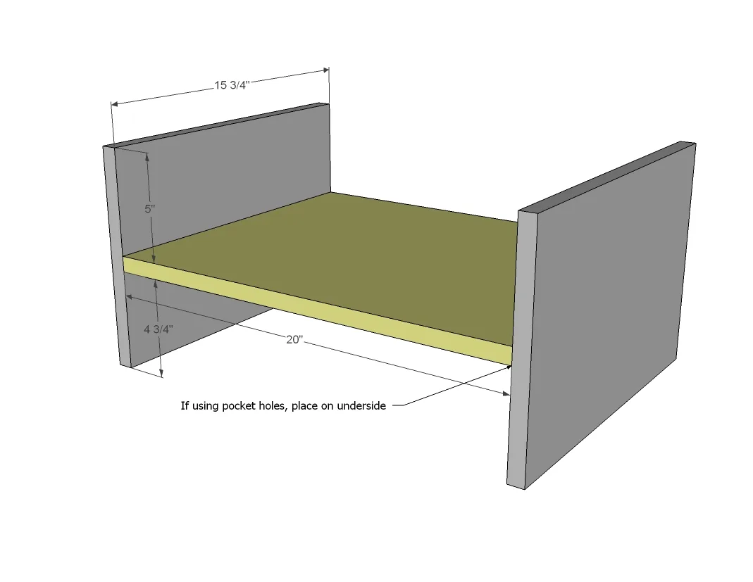 Tall Corner Media Console, step 1