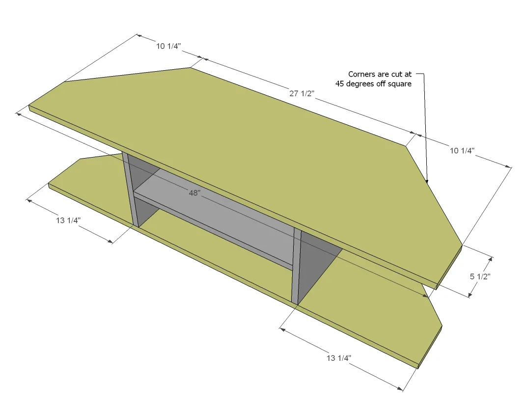 Tall Corner Media Console, step 2