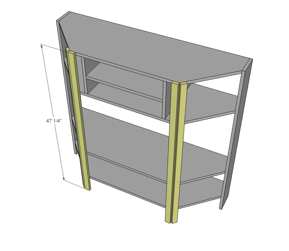Tall Corner Media Console, step 4