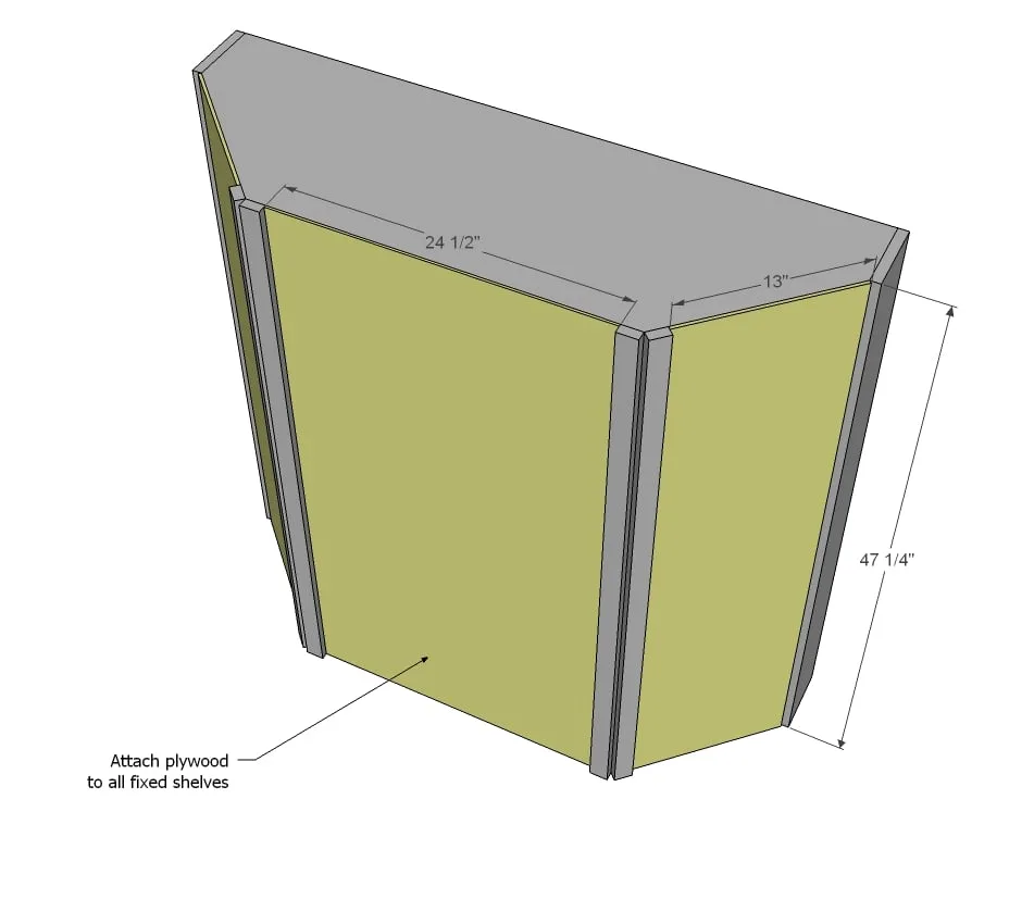 Tall Corner Media Console, step 5