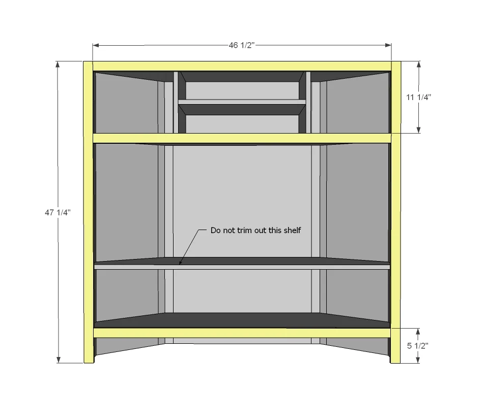 Tall Corner Media Console, step 6