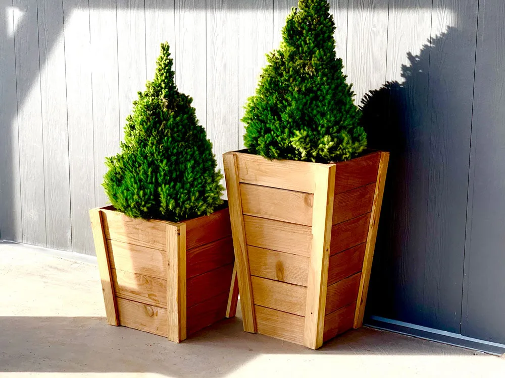 Tall Wood Planters