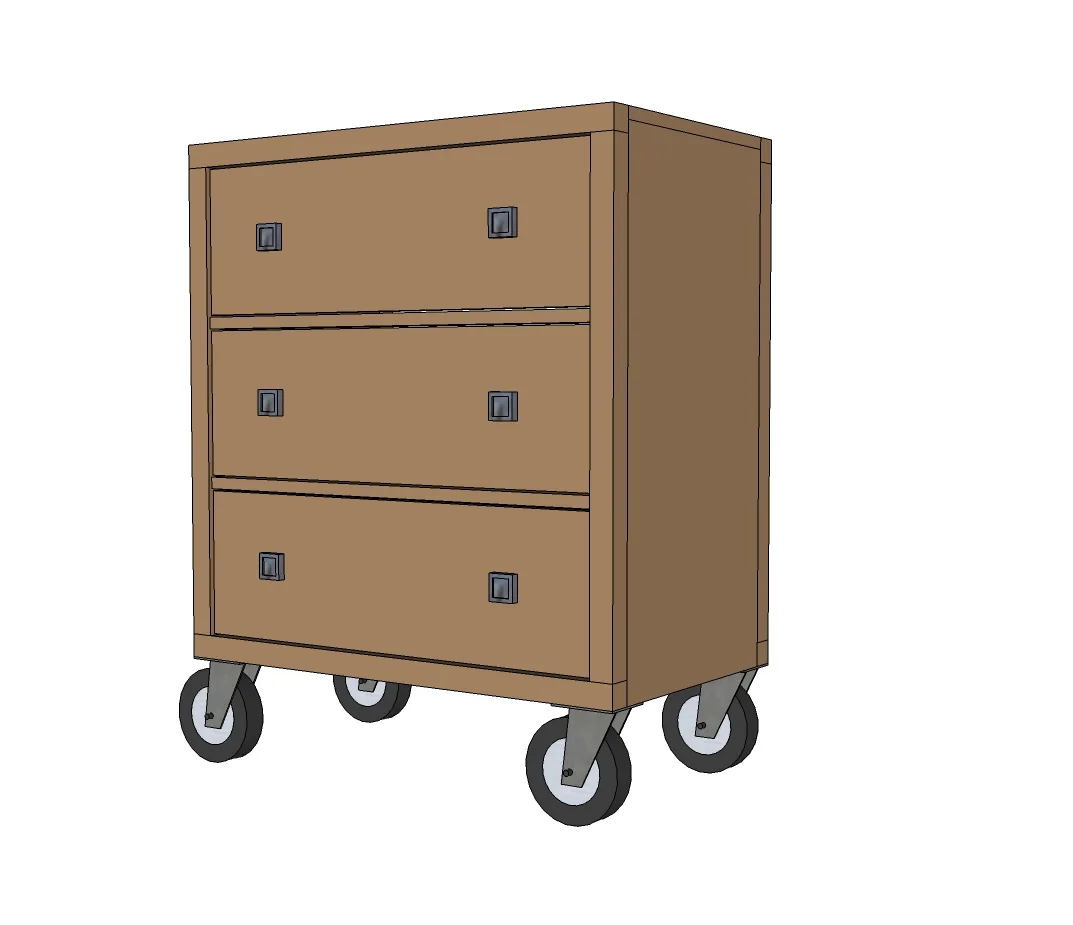 Three Drawer Rolling Dresser, step 8