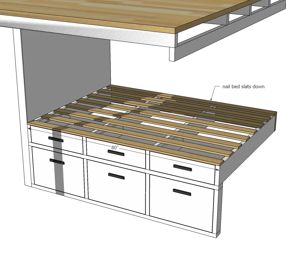 Tiny House Loft with Bedroom, Guest Bed, Storage and Shelving, step 11