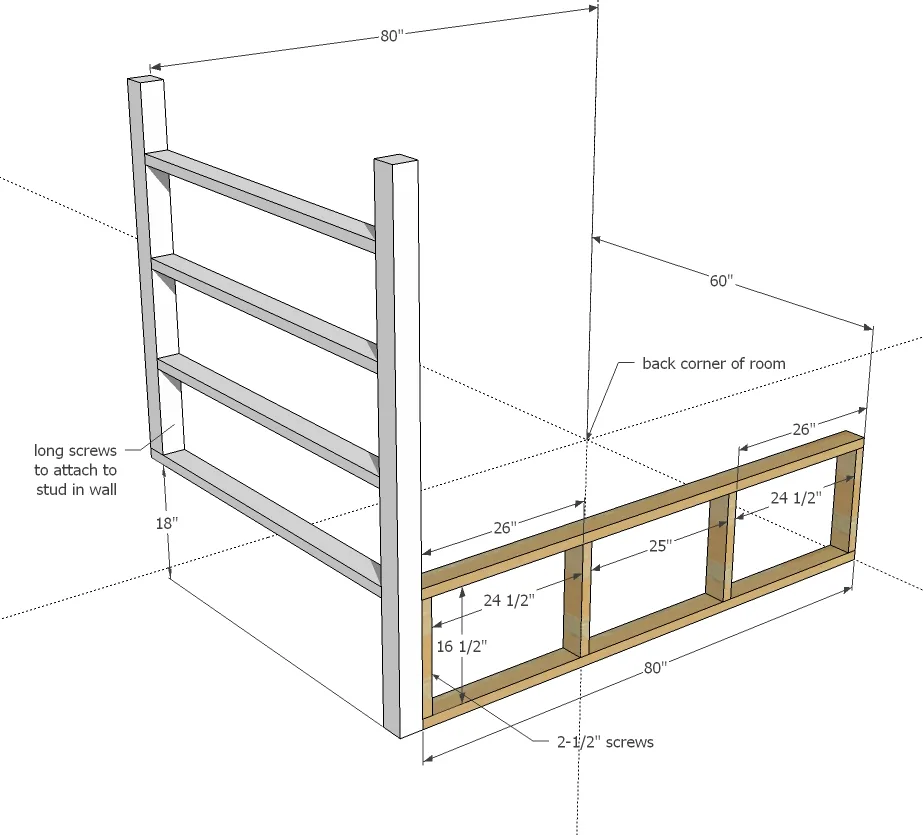 Tiny House Loft with Bedroom, Guest Bed, Storage and Shelving, step 2